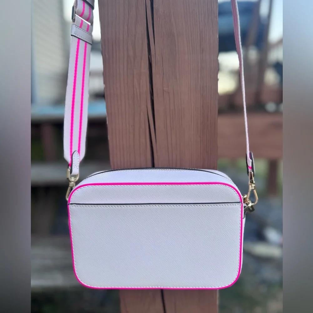 Kate Spade NEW Pink Crossbody Mini Camera Bag with Guitar Strap - Picture 15 of 16